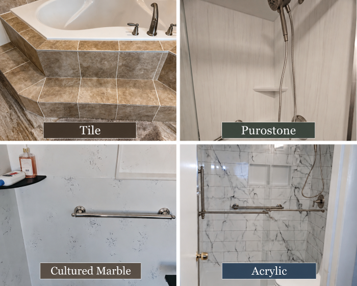 Photo of Choosing the Right Shower Wall Material: Acrylic vs. Purostone vs. Cultured Marble vs. Tile